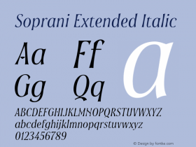 Soprani Extended Italic 1.000图片样张