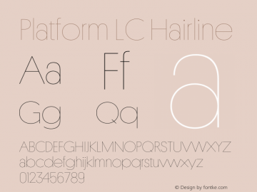 Platform LC Hairline Version 001.001 (2020) | wf-rip DC20200410图片样张