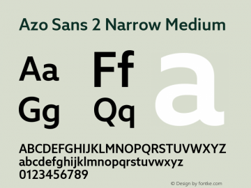 Azo Sans 2 Narrow Medium Version 2.001图片样张