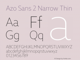 Azo Sans 2 Narrow Thin Version 2.001图片样张