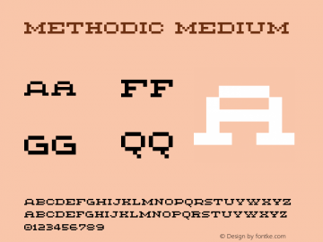 Methodic Medium Version 001.000 Font Sample