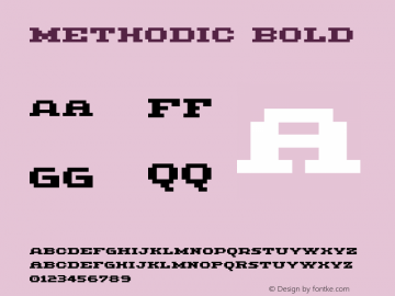 Methodic Bold Version 001.000 Font Sample