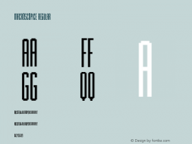 MacroscopicE Regular Version 001.000 Font Sample