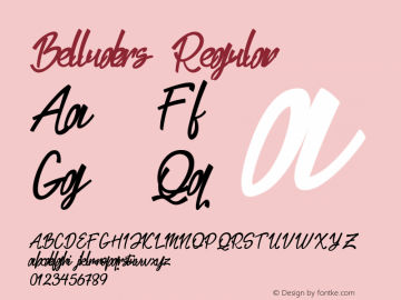 Belluders Version 1.00;February 13, 2021;FontCreator 12.0.0.2539 64-bit Font Sample