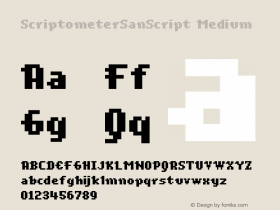 ScriptometerSanScript Medium Version 001.000 Font Sample