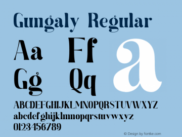 Gungaly Version 1.00;February 12, 2021;FontCreator 12.0.0.2567 64-bit Font Sample
