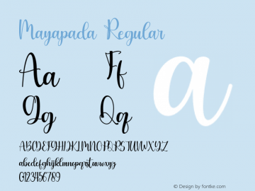 Mayapada Version 1.00;February 10, 2021;FontCreator 11.5.0.2430 64-bit Font Sample