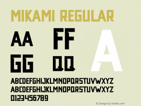 Mikami Version 1.001;Fontself Maker 3.5.4 Font Sample