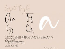 Sisterli Version 1.00;February 11, 2021;FontCreator 11.5.0.2430 64-bit Font Sample