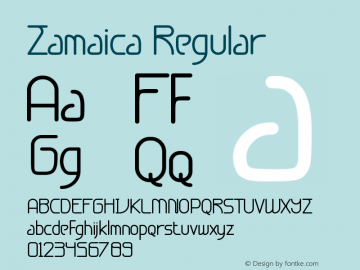 Zamaica Version 1.001;Fontself Maker 3.5.2图片样张