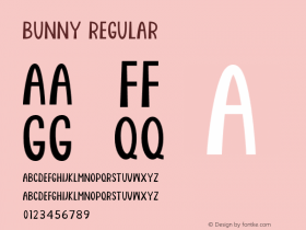 Bunny Version 1.001;Fontself Maker 3.5.4图片样张