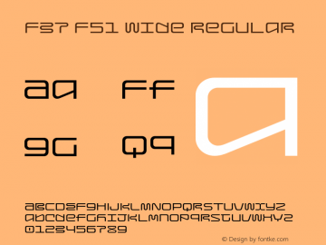 F37 F51 Wide Regular Version 1.000;PS 001.000;hotconv 1.0.88;makeotf.lib2.5.64775 Font Sample