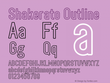 Shakerato Outline Version 1.022;Fontself Maker 3.5.4图片样张