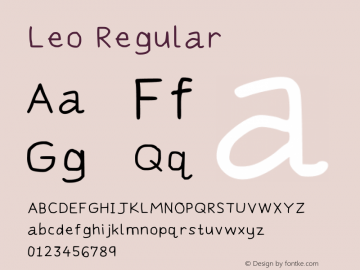 Leo Regular Version 001.001 Font Sample