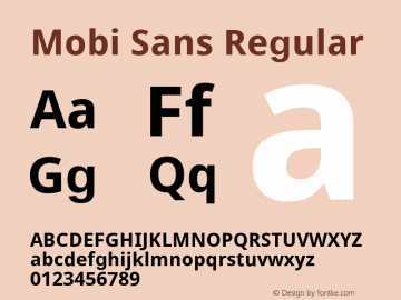 Mobi Sans Bold Version 2.30图片样张