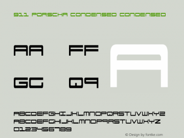 911 Porscha Condensed Condensed 2图片样张