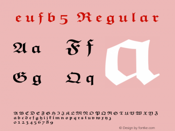 eufb5 Regular 1.2/19-Jan-95 Font Sample