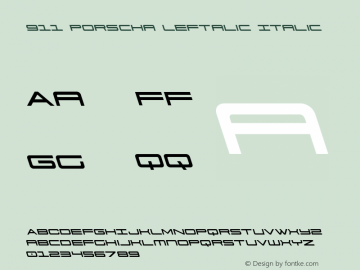 911 Porscha Leftalic Italic Version 3.0; 2015图片样张