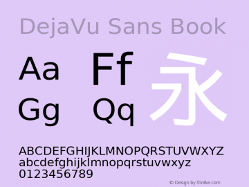 DejaVu Sans Version 2.8 Font Sample