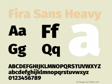 Fira Sans Heavy Version 4.004图片样张