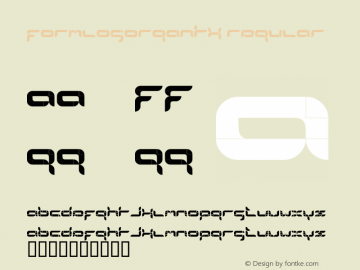 formlosOrganik Regular formlosOrganik, v1b Font Sample