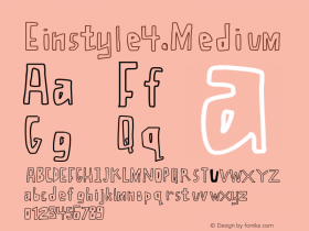 Einstyle4 Medium Version 001.000 Font Sample