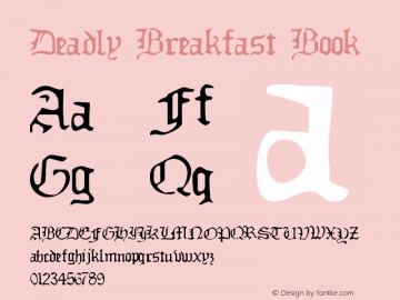 Deadly Breakfast Book Version 1999; 1.0, Made with图片样张