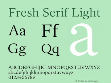 Fresh Serif Lt Version 2.600图片样张