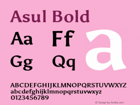 Asul Bold Version 1.001图片样张