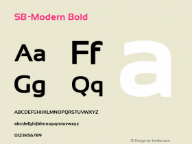 SB-Modern Bold Version 4.002 2018 Font Sample