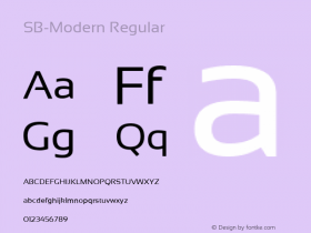 SB-Modern Version 4.002 2018 Font Sample