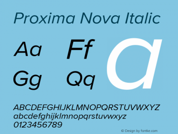 ProximaNova-Italic Version 3.005;com.myfonts.easy.marksimonson.proxima-nova.regular-it.wfkit2.version.4EnN Font Sample