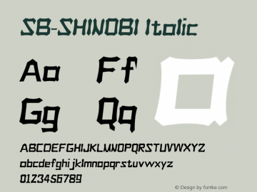 SB-SHINOBI Italic Version 4.002 2019图片样张