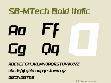 SB-MTech Bold Italic Version 4.002 2019图片样张
