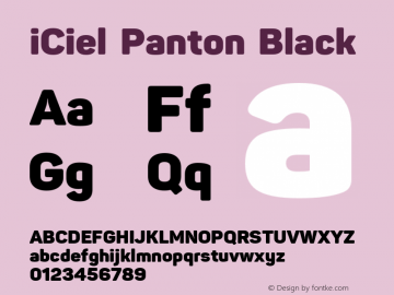 iCielPanton-Black Version 1.00 February 7, 2015, initial release图片样张
