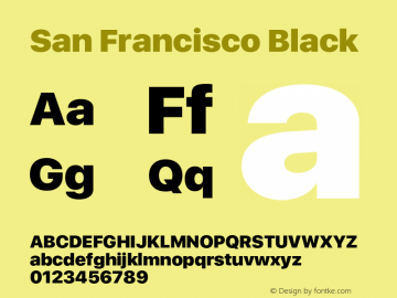 SanFrancisco-Black 11.0d33e2--BETA Font Sample