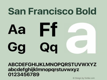 SanFrancisco-Bold 11.0d33e2--BETA Font Sample