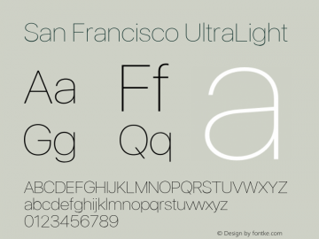SanFrancisco-UltraLight 11.0d33e2--BETA Font Sample