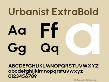 Urbanist ExtraBold Version 1.2; befe77262ef67d88f1d94aa3d2e49ef1327b4483 Font Sample