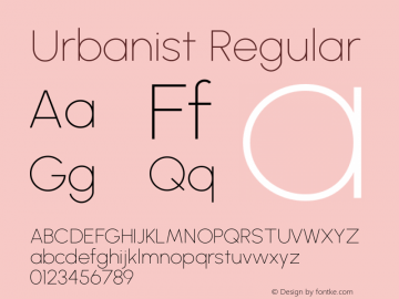 Urbanist Version 1.210; befe77262ef67d88f1d94aa3d2e49ef1327b4483 Font Sample