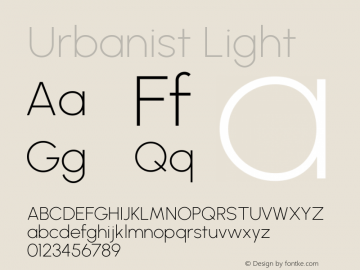 Urbanist Light Version 1.210; befe77262ef67d88f1d94aa3d2e49ef1327b4483 Font Sample