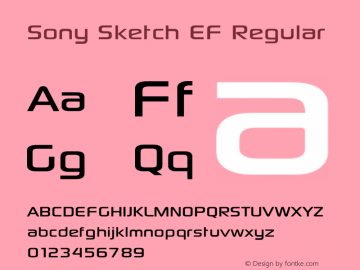 Sony Sketch EF 2.0.5 Font Sample