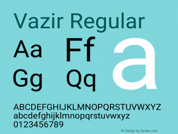Vazir Version 24.1.0 Font Sample