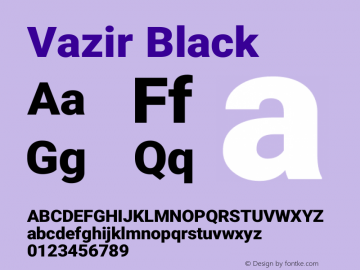 Vazir Black Version 24.1.0 Font Sample