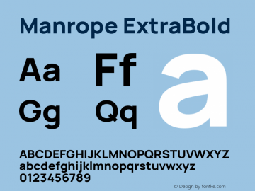 Manrope ExtraBold Version 4.002图片样张