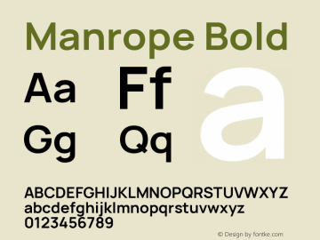 Manrope Bold Version 4.002图片样张