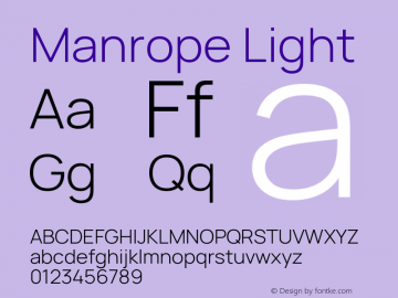 Manrope Light Version 4.002图片样张