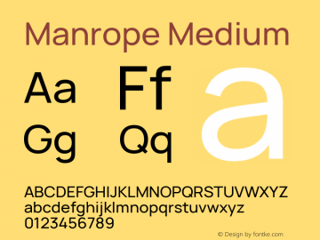 Manrope Medium Version 4.002图片样张