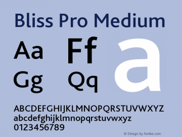 BlissPro-Medium 001.001 Font Sample