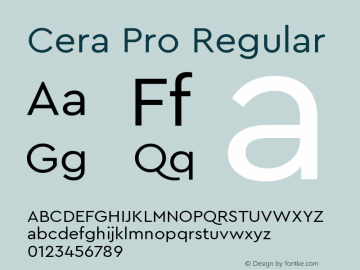 CeraPro-Regular Version 6.0 | wf-rip DC20180515 Font Sample
